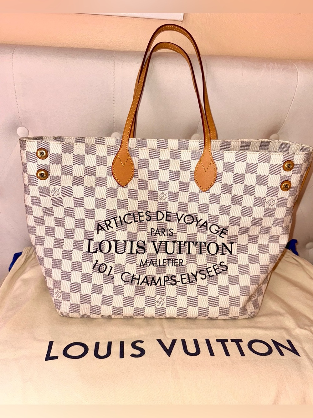 💖 Louis Vuitton Cabas MM tote Damier Azure